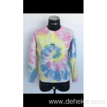 Fashion Knitted Tie And Dye Pullover
